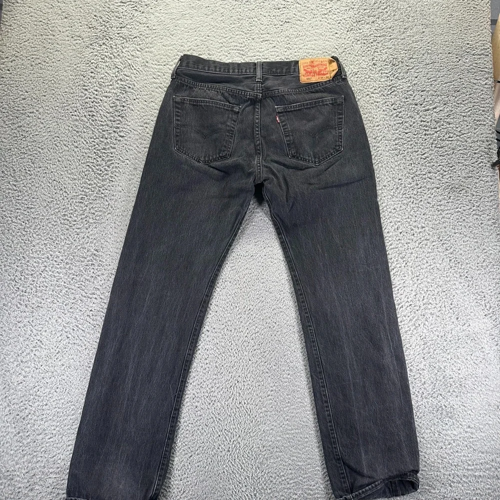 Levi's 501 Jeans Mens 33x32 Black Cotton Denim‎ Straight Leg Workwear Travel